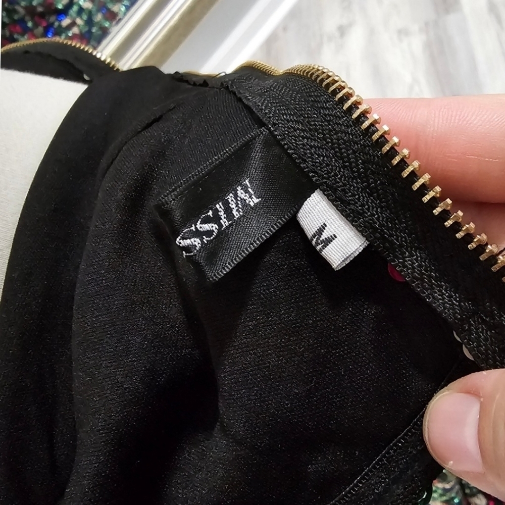 **SOLD** Missord Sexy V-Cut Strapless Sequin Mermaid Dress With High Split - Picture 10 of 13